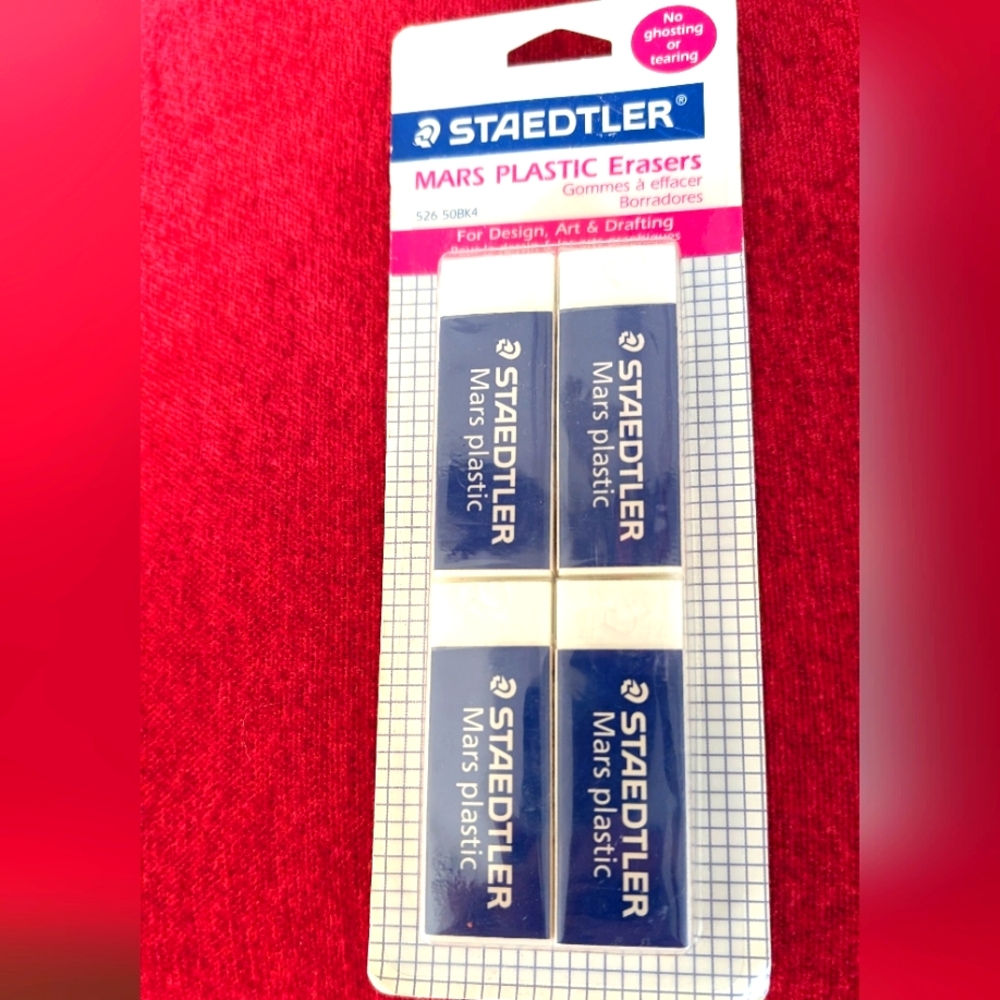 BACK TO SCHOOL MARS PLASTIC ERASERS BY STAEDTLER